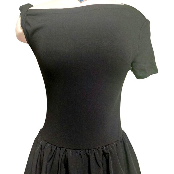 NWT Commense Black Maxi Dress Short Sleeves Size Medium~Stretch Top~Pockets - Picture 3 of 10